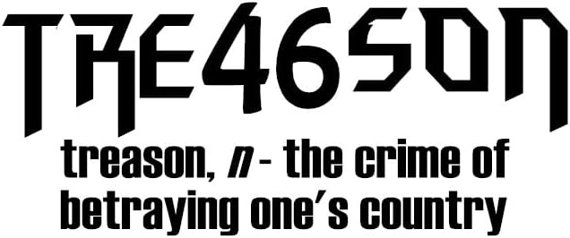 TRE46SON - בגידה - הפשע של בגד במדבקות המדינה של אחד על ידי בדיקת עיצוב בהתאמה אישית - צבעים וגדלים מרובים