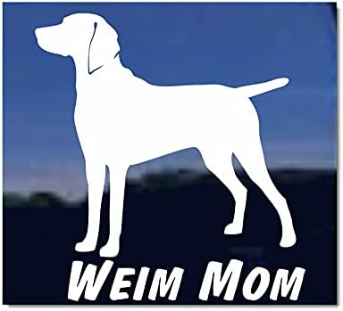 Weim Mom ~ Weimaraner Vinyl Window Maber מדבקה