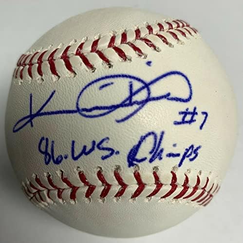 קווין מיטשל חתם על בייסבול בייסבול של ליגת המייג'ור MLB 86 WS Champs PSA W27079 Mets - כדורי חתימה עם חתימה