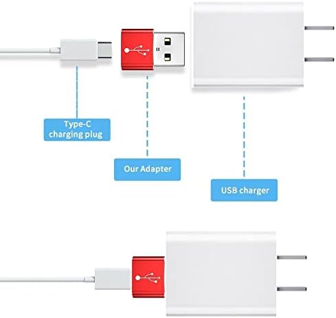 מתאם גלי תיבה התואם ל- JVC HA-A9T-USB-A עד C PortChanger, USB Type-C OTG USB-A המרת נתוני טעינה עבור JVC HA-A9T-מכסף מתכתי