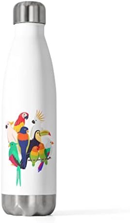 20oz בקבוק מבודד קוקטיאל Parakeet Parakeet ציפורים קורנות נוהרות חובבות 20oz