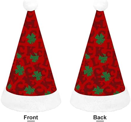ארבעה עלה מזל חג המולד סנטה כובע עבור אדום חג המולד כובע חג טובות חדש שנה חגיגי ספקי צד