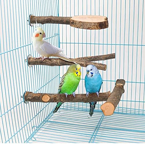 JYDQM 3 PCS/SET BIRD TOY TOY TOY MOIDEN PERCHES PRYCEROT STAD STANDSTAND PLAY GAY TOYS עבור BUDGIE