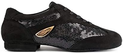 נעלי ריקוד של Portdance Pd01 - פטנט שחור/זמש - 0.5 מיקרו -עקב - זמש סוליה - תוצרת פורטוגל