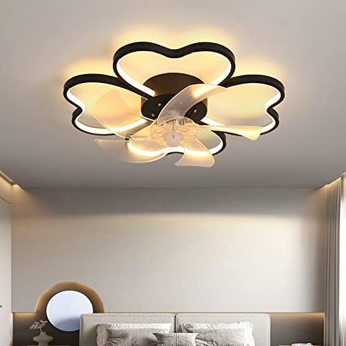 מאווררי תקרה של DLSixyi עם אורות 19.7 אינץ 'מאוורר תקרה אור רב תקרת מהירות מעמסת 3 מאוורר תקרה צבעוני עם שלט רחוק LED לחדרי שינה, חדר