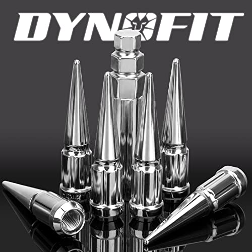 Dynofit 12mmx1.5 אגוזי דוקרן גלגלים, 20 x M12x1.5 אגוזי נגיף, 3.35 אינץ 'סגור אגוזים עם מפתח שקע אחד לאקורה, הונדה, שברולט, יונדאי, טויוטה,
