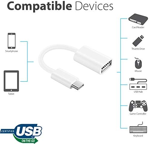 מתאם OTG USB-C 3.0 תואם לפונקציות של Samsung Galaxy Buds Pro עבור פונקציות מהירות, מאומתות, מרובות שימוש, כמו מקלדת, כונני אגודל, עכברים