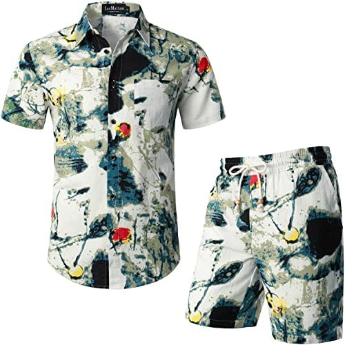 קיץ לוסמטון לקיץ 2 חתיכות סט כותנה מזדמנים תלבושות חופשה מודפסות עם כיסים