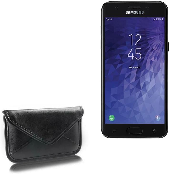מארז Woxwave תואם ל- Samsung Galaxy J3 Evice - כיס שליח עור מובחר, עיצוב עטיפת כיסוי עור סינטטי עור עבור Samsung Galaxy J3 השגה - סילון