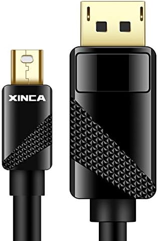 Xinca Mini DisplayPort לכבל DisplayPort, 3FEET MINI DP ל- DP, 4K מוכן במהירות גבוהה תצוגה מצופה זהב