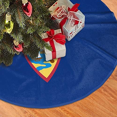 חצאית עץ חג המולד, דגל 30-48 אינץ 'של מחצלת עץ גואם לקישוטים לחג המולד קישוט