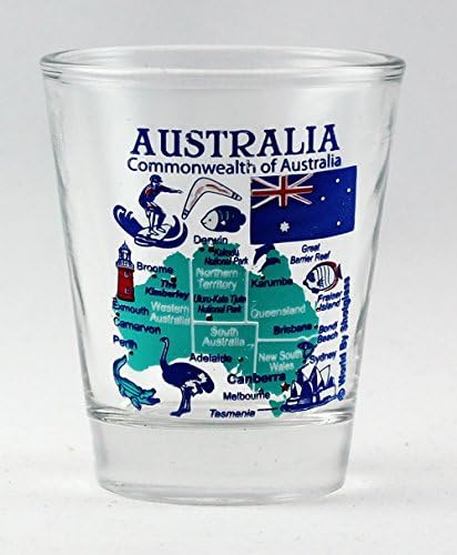 אוסטרליה ציוני דרך וסמלים קולאז ' ירה זכוכית