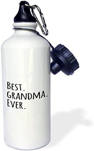3 דרוז סבתא הטובה ביותר מתנגדות אי פעם לסבתא-סבתא-סבתא-סבתא-מתנות משפחתיות שחורות בקבוק מים ספורט, 21 גרם, לבן