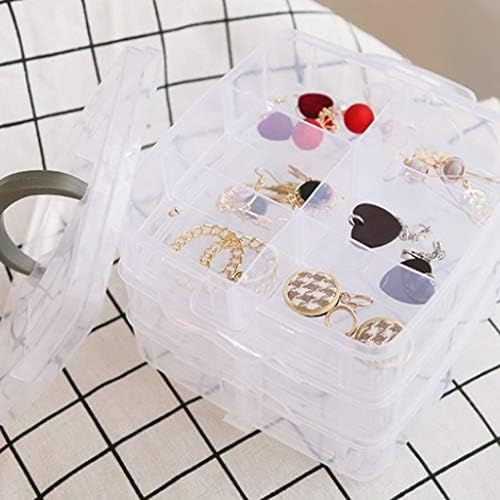קליפי אוזניים של תכשיטים yfqhdd מארגנים קופסאות אחסון לחתיכות אוזניים, קופסאות, עגילי פלסטיק, סריגים קטנים ונייד