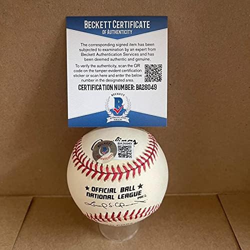 Gregg Jefferies Mets/Phillies חתמו על Vintage N.L. בייסבול בקט BA26049