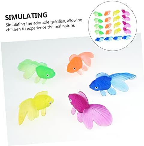 טוינדונה 20 יחידות סימולציה של דגי זהב צעצועים לאמבט צעצועים לתינוקות חינוכיים לילדים מלאכת מלאכה לילדים מיני דג זהב דגם מדומה דגי זהב