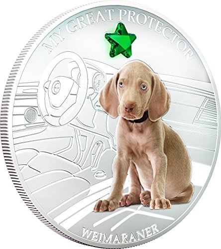 2013 פיג'י - כלבים וחתולים - שחרור 3 - המגן הגדול שלי - Weimaraner - 1oz - מטבע כסף - $ 2 uncirulated