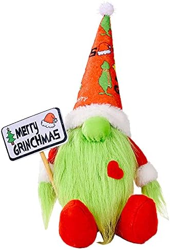 קישוטי GVX Grinch Grinch Gnome - עיצוב חג המולד, קישוטים לחג המולד של גרינץ