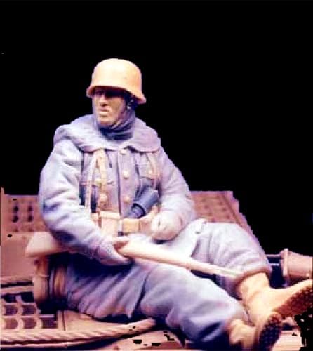 1/16 מלחמת העולם השנייה גרמנית טנק חייל שרף דגם מיניאטורות ערכת אינו מורכב ולא צבוע שרף חלקי