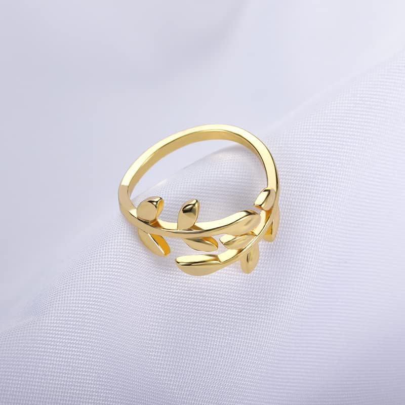 עלה זהב זית עץ סניף עלים מידי טבעות תכשיטי נשים של אופנה אביזרי עלה לעטוף טבעת
