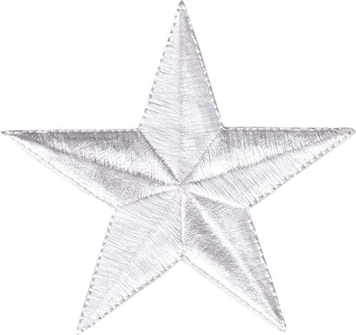 כוכב - 3 לבן - ברזל רקום על תיקון