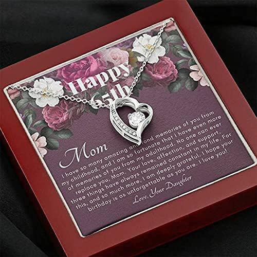 שרשרת אהבה לנצח, יום הולדת 65 של אמא, מתנה לאמא ביום הולדתה, מתנה לבת מהבת, שרשרת אמא, סגנונות שרשראות תליון מתנה ביותר של אמא ביום הולדת,