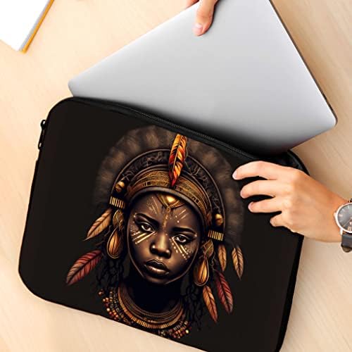 אישה אפריקאית הדפסה דו צדדית Mac Pro Pro 16 שרוול - שרוול מחשב נייד מגניב - שרוול ספרים ייחודי