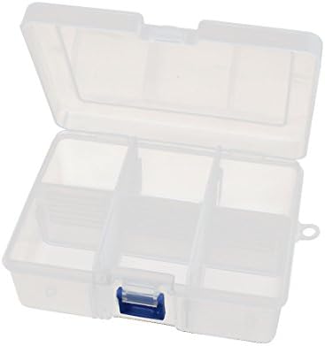 IIVVERR CLEAR לבן 6 חריצים רכיבים אטומים למים קופסת אחסון קופסא 167 ממ x 126 ממ x 62 ממ (Caja de Almacenamiento de Components A Prueba