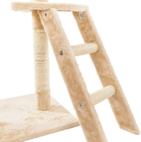 60 מוצק חמוד סיסל חבל קטיפה חתול לטפס עץ חתול מגדל בז'
