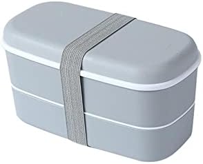 שכבה כפולה בנטו קופסה ניידת לאחסון מזון אטום דליפה אטומה פיקניק קופסת ארוחת צהריים משרד מיקרוגל