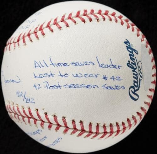 Mariano Rivera יפהפה חתום בכבדות בייסבול בייסבול STEINAL