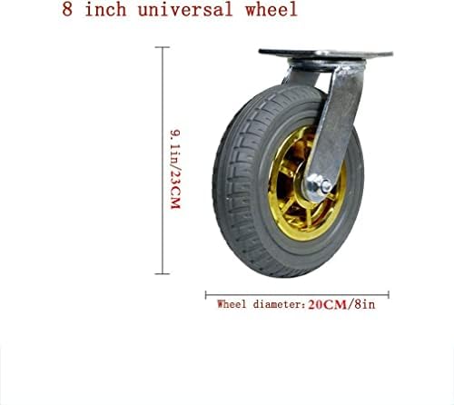 גלגלים 2 חתיכות גלגלים להחלפת קיק קיק כבדה 4 5 6 8 גלגלים גומי נושאים גלגלי ריהוט עם ברגים, לעגלה, עגלה, סדנה, גלגלים צלחות תעשייתיות