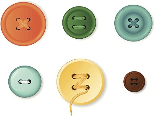 כפתורים 4 חורים עגול כפתורים עבור עשה זאת בעצמך תפירת קרפט, 0.2 אינץ כדי 0.6 אינץ מגוון גדלים 1000 יחידות