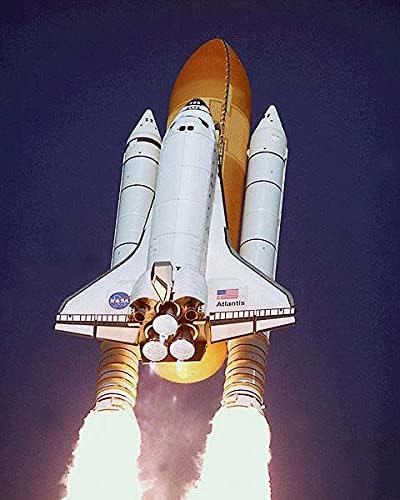 מעבורת החלל אטלנטיס שיגור נאס א 11 על 14 הדפסת צילום הליד כסף