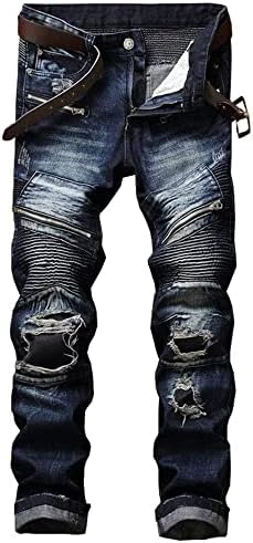 רוכסן אופנוענים לגברים איטיטיה דקו שטף ג ' ינס בכושר ישר