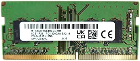 מודול זיכרון מחשב נייד MTA8ATF1G64HZ-3G2R1 החלפה תואם חלק חלקי למיקרון MTA8ATF1G64Hz 8GB 1RX8 DDR4 SO-DIMM PC4-25600 3200MHz 260 פינים