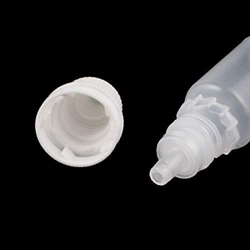X-DREE 3PCS 10 מל טפטפת פלסטיק בקבוק שמן אתרי טיפת עיניים מכסה נוזלי סחיטה מכסה לבן (3 יחידות 10 מל קונטגוצ'ה בפלסטה bottiglia di olio