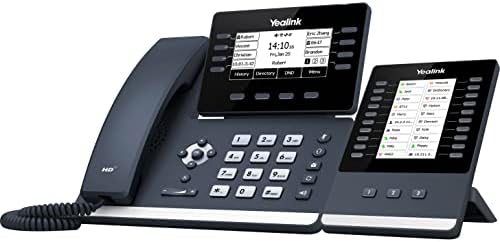Yealink sip -t53w טלפון IP - חוט - כבל/אלחוטי - Wi -Fi, Bluetooth - הניתן להרכבה על קיר, שולחן עבודה - אפור קלאסי