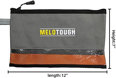 Melotough Multi Small Tool Pouch שקית כלים קטנה שקית רוכסן שקית רוכסן כיסיות + חומר אטום למים 12 אינץ