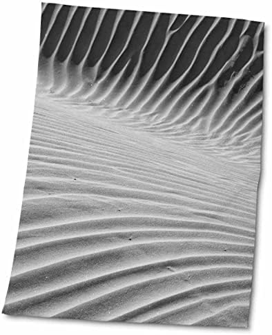 3DROSE ארהב, קליפורניה, דפוס דיונות בעמק, שחור ולבן - מגבות