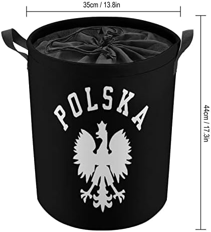 פולסקה פולני המדינה גאווה כביסה סל עם שרוך סגירת כביסת אחסון שקיות עבור בית נסיעות