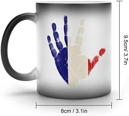 צרפת דגל פאלם יצירתי שינוי צבע קרמיקה קפה כוס חום שינוי ספל מצחיק עבור בית משרד