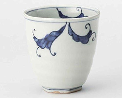 סט קוזן-כחול 3.3 אינץ 'של 5 כוסות תה יפניות חרסינה לבנה מיוצר ביפן