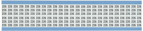 בריידי מחיר לקליק-226-250 ניתן למקם מחדש ויניל בד, שחור על לבן, חוט סמן כרטיס שילוב חבילה