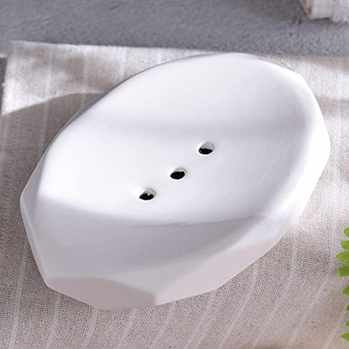 מחזיק סבון Wyndel קופסת סבון קרמיקה סבון סבון יצירתי מאסקי אמבטיה מחזיק סבון לאמבטיה ביתית בית מלון לבן