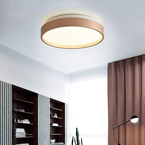 KFJBX מינימליסטית עגולה עגולה מנורת תקרה נורדית בסגנון נורדי LED פשוט מנורת תקרה מלון חדר שינה RC נורית תקרה לעומק