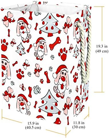 כלב סנטה קלאוס עץ 300 ד אוקספורד עמיד למים בגדי סל גדול כביסה סל עבור שמיכות בגדי צעצועים בחדר שינה