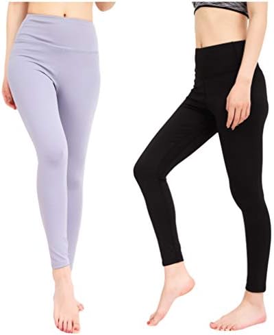 Yooddy 2 חבילות נשים מותניים גבוהות מכנסי יוגה בקרת בטן גמישות חותלות כושר ריצה