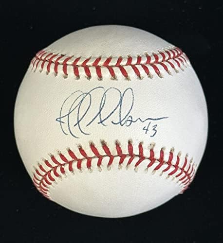 ג'ף נלסון 43 NY Yankees חתום רשמי 1996 בייסבול סדרה עולמית עם הולוגרמה - כדורי בייסבול חתימה