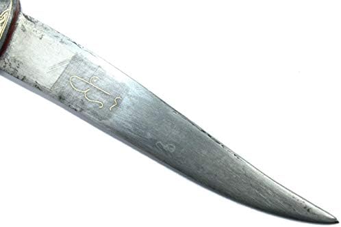 אבני חן של רג'סטאן פגיון בעבודת יד סכין בעבודת יד עבודת עור תיל זהב עבודת כבשים ידית פנים - 1